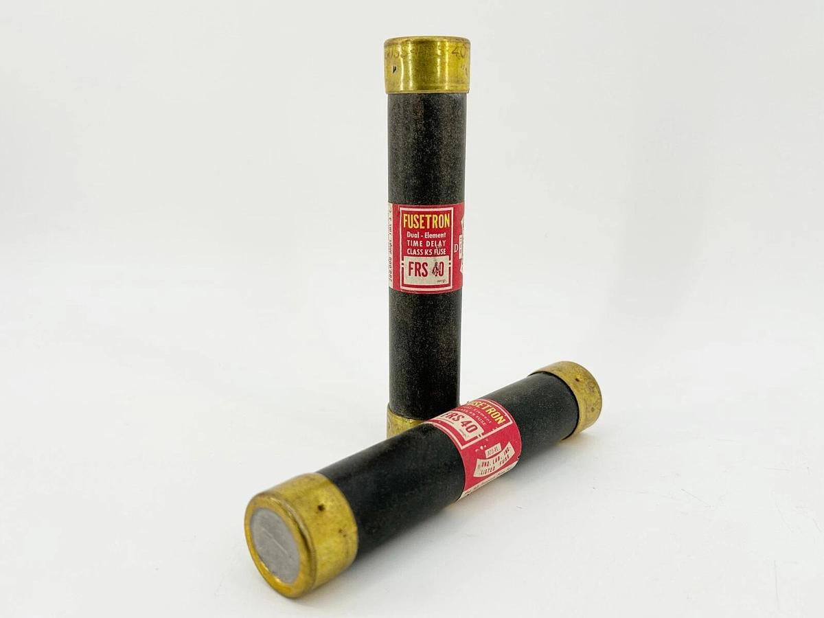 New Lot of 2 Bussmann FRS-40 Time Delay Dual Element Fuse 40A 600V RK5