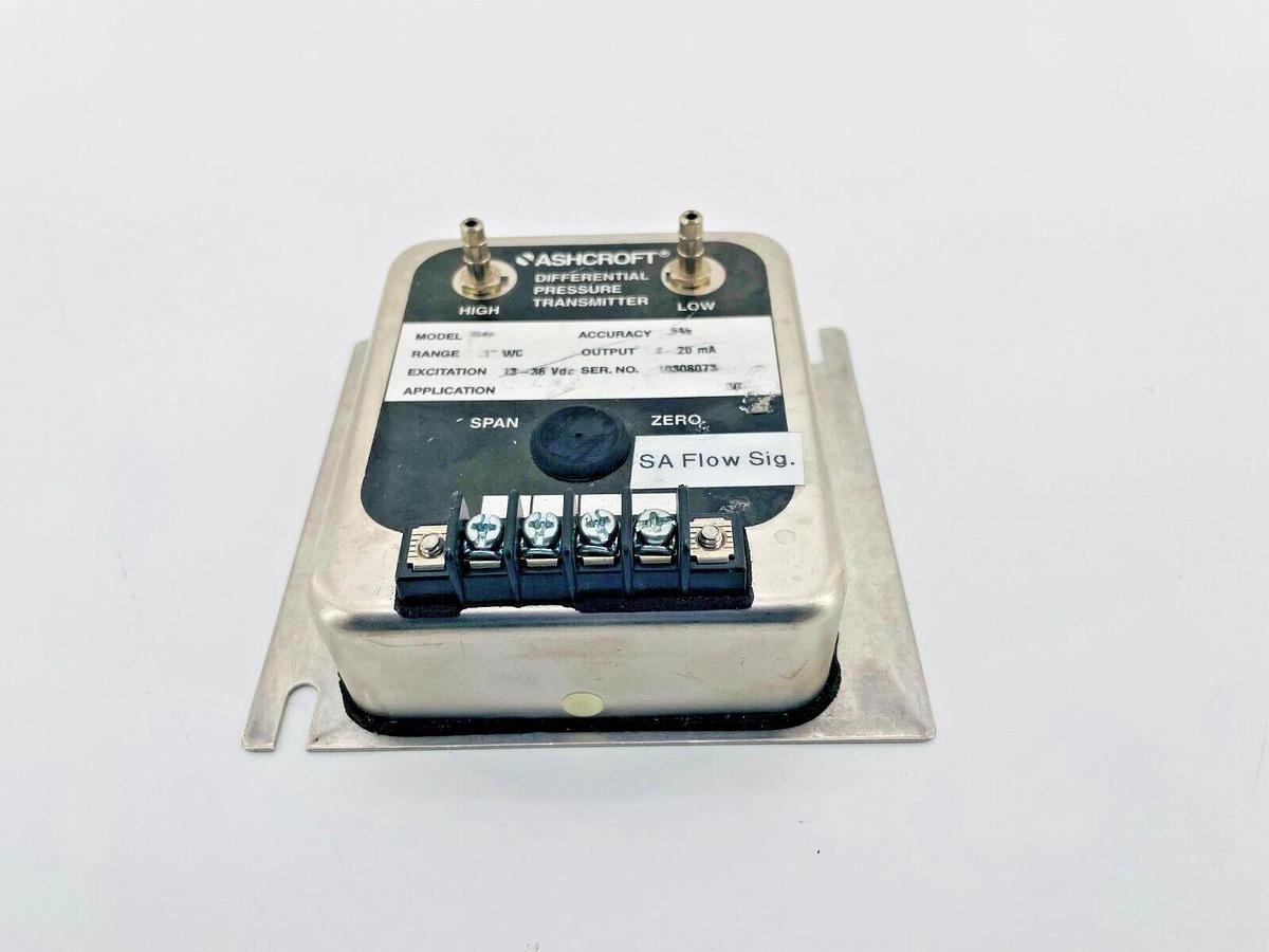 Used Ashcroft XLDP Differential Pressure Transmitter .5% .1" WC 4-20mA 13-36Vdc