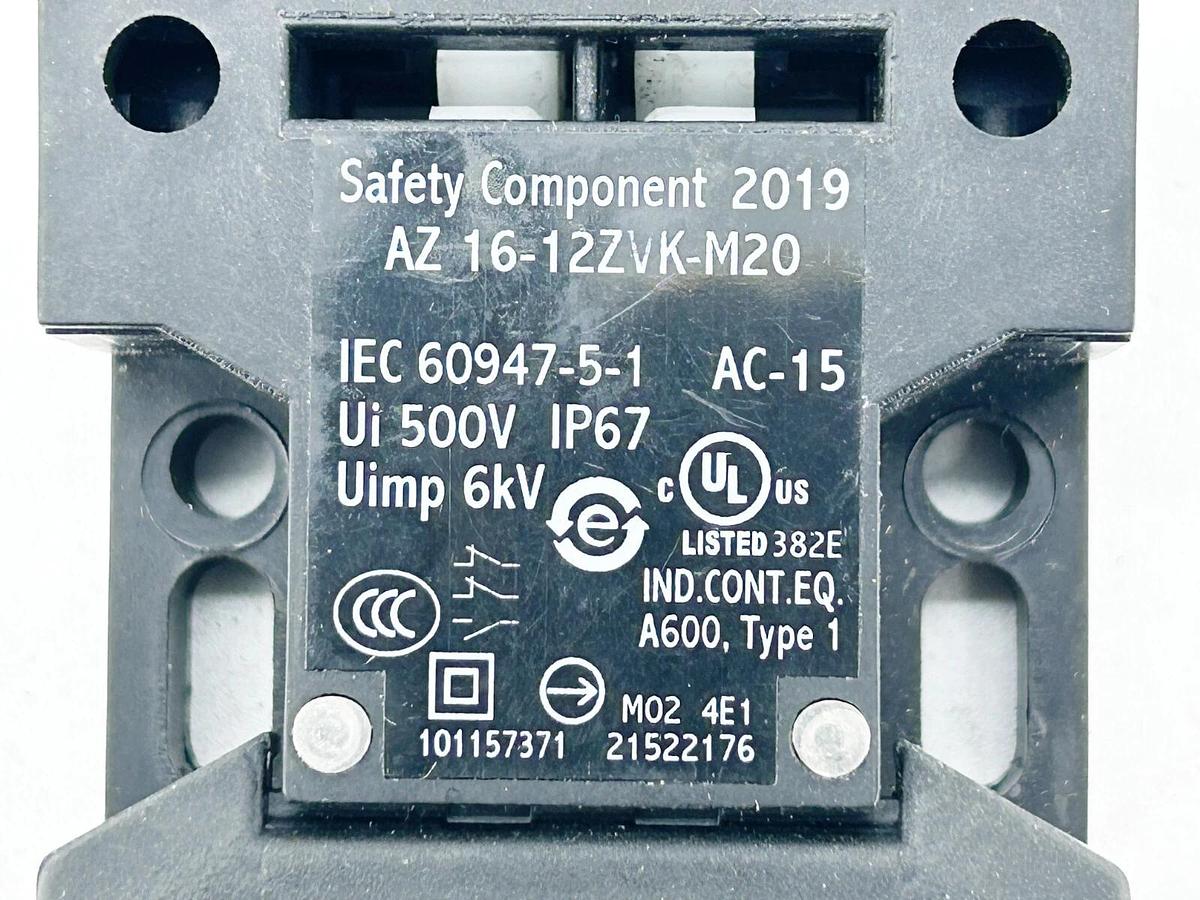 Used Schmersal AZ 16-12ZVK-M20 Safety Switch AC-15 500V