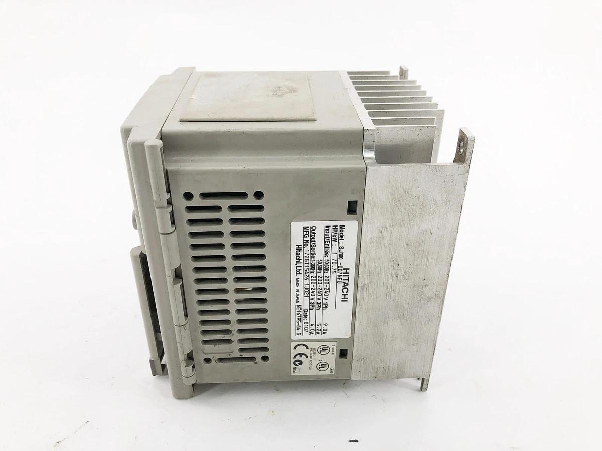 Used Hitachi SJ100-007NFU Inverter VFD 1HP 3PH (For Parts Only)