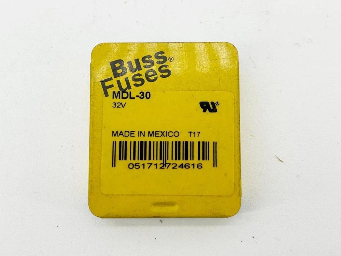 New Pack of 5 Bussmann MDL-30 Glass Fuse 20A 32V