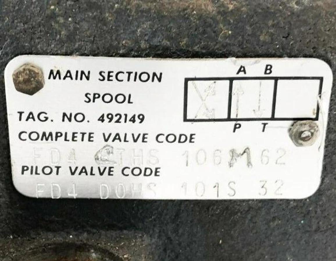 Used Bosch Racine FD4-CTHS-106M-62 Hydraulic Solenoid Valve 110/115V 3000psi Max