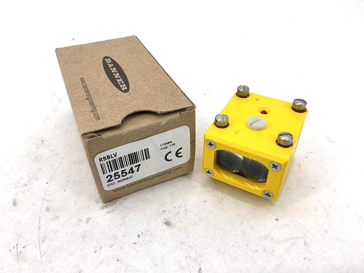 New Banner RSBLV Maxi-Beam Photoelectric Sensor Dark/Light Op R-0.15-9m 25547