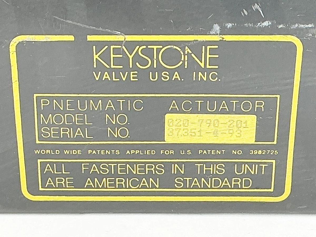 Used Keystone 020-790-201 Pneumatic Actuator