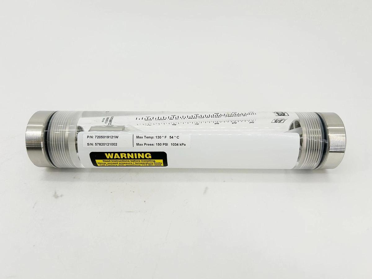 New King Instrument Company 7205019121W Flowmeter 150PSIG 30.5GPM 1" 10:1 Ratio