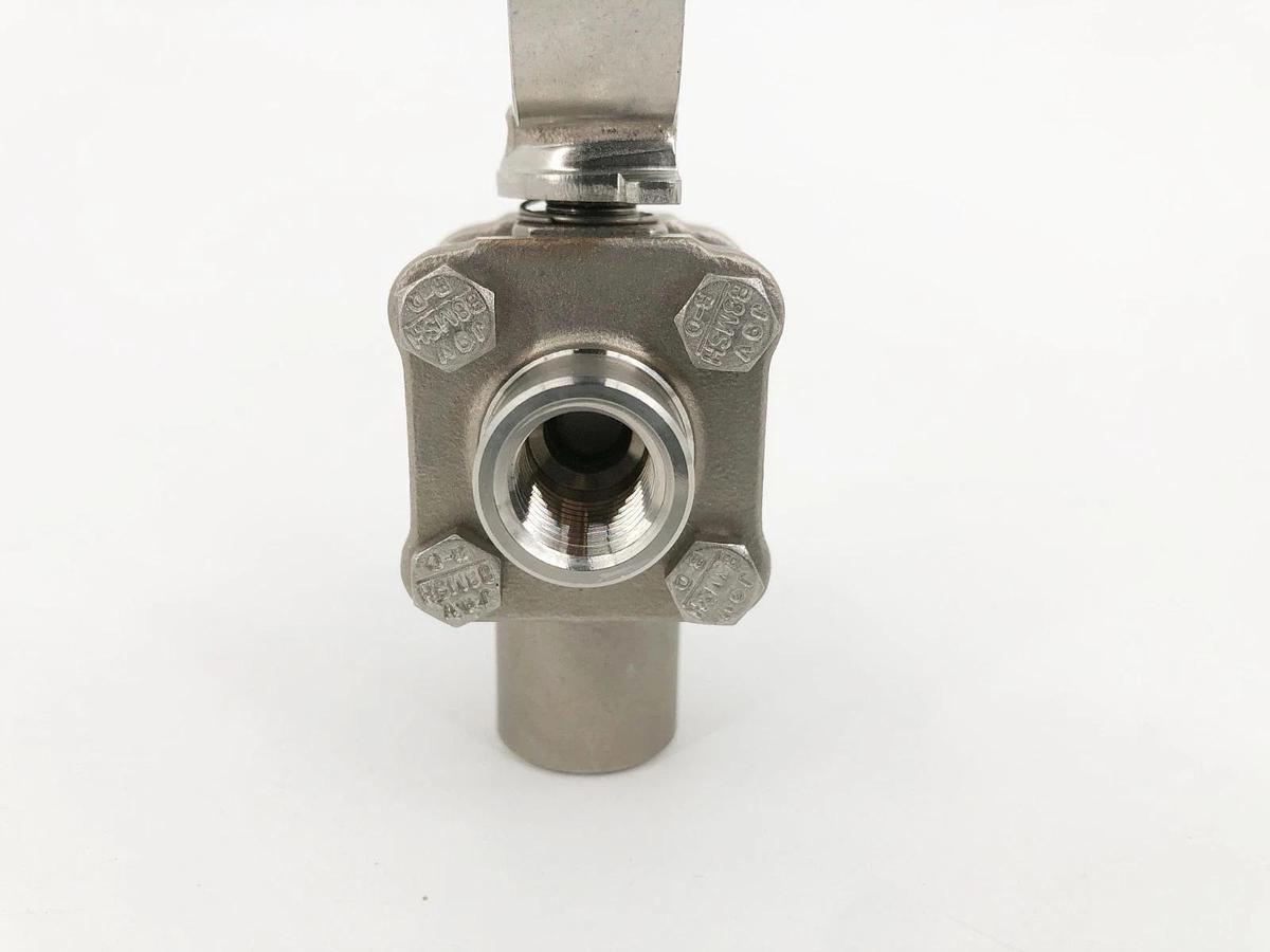 New Swagelok SS-62XTF4 3-Piece 3-Way Ball Valve 1/4" NPT 1000psi 316 Stainless