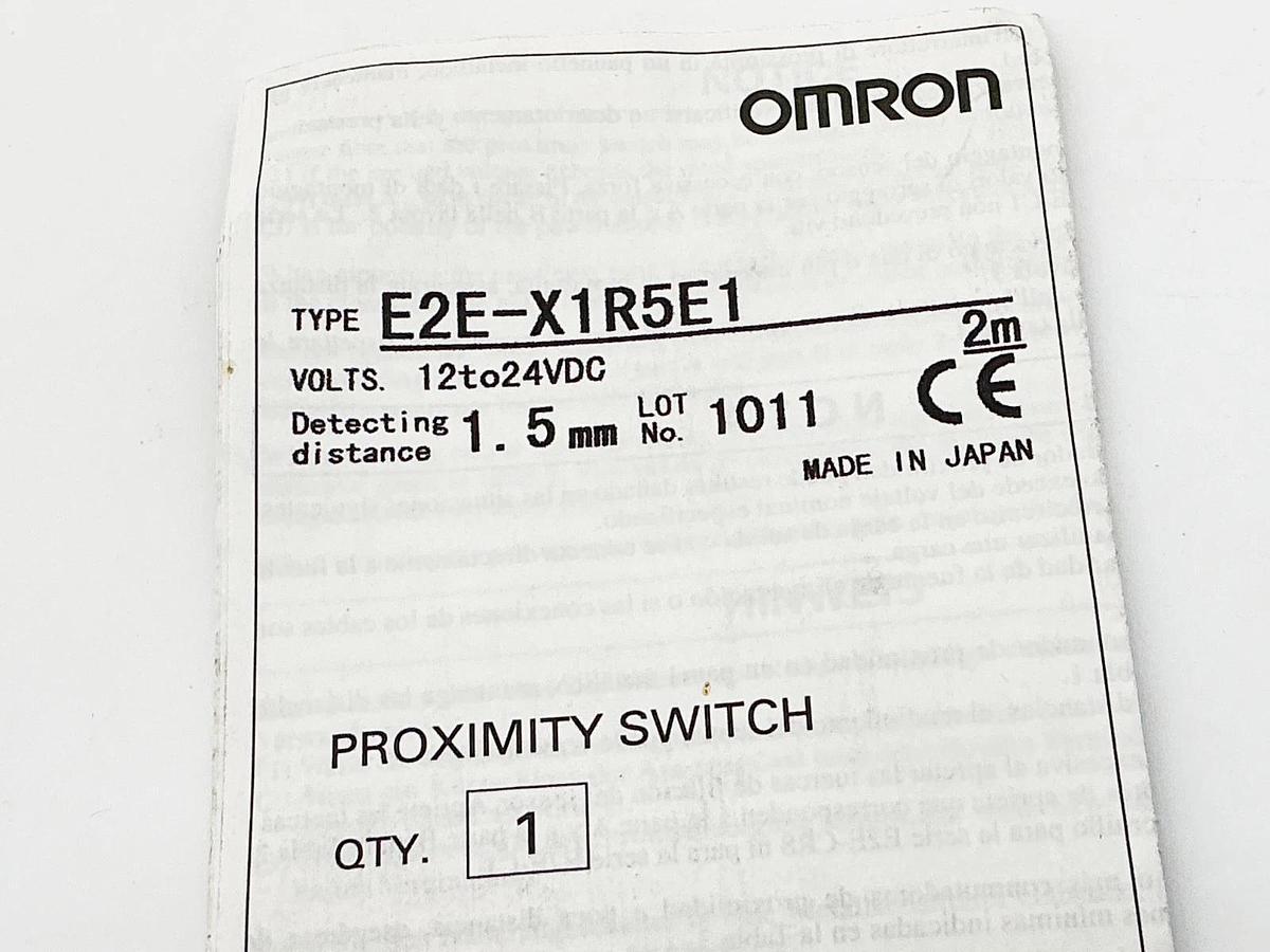 New Omron E2E-X1R5E1 Proximity Switch 12-24VDC 1.5MM Detecting Distance - No Box