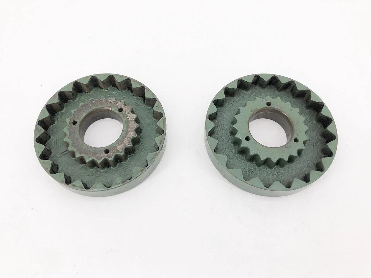 Used Lot of 2 TB Wood's 6B-JA Sure-Flex Coupling Flanges Size 6