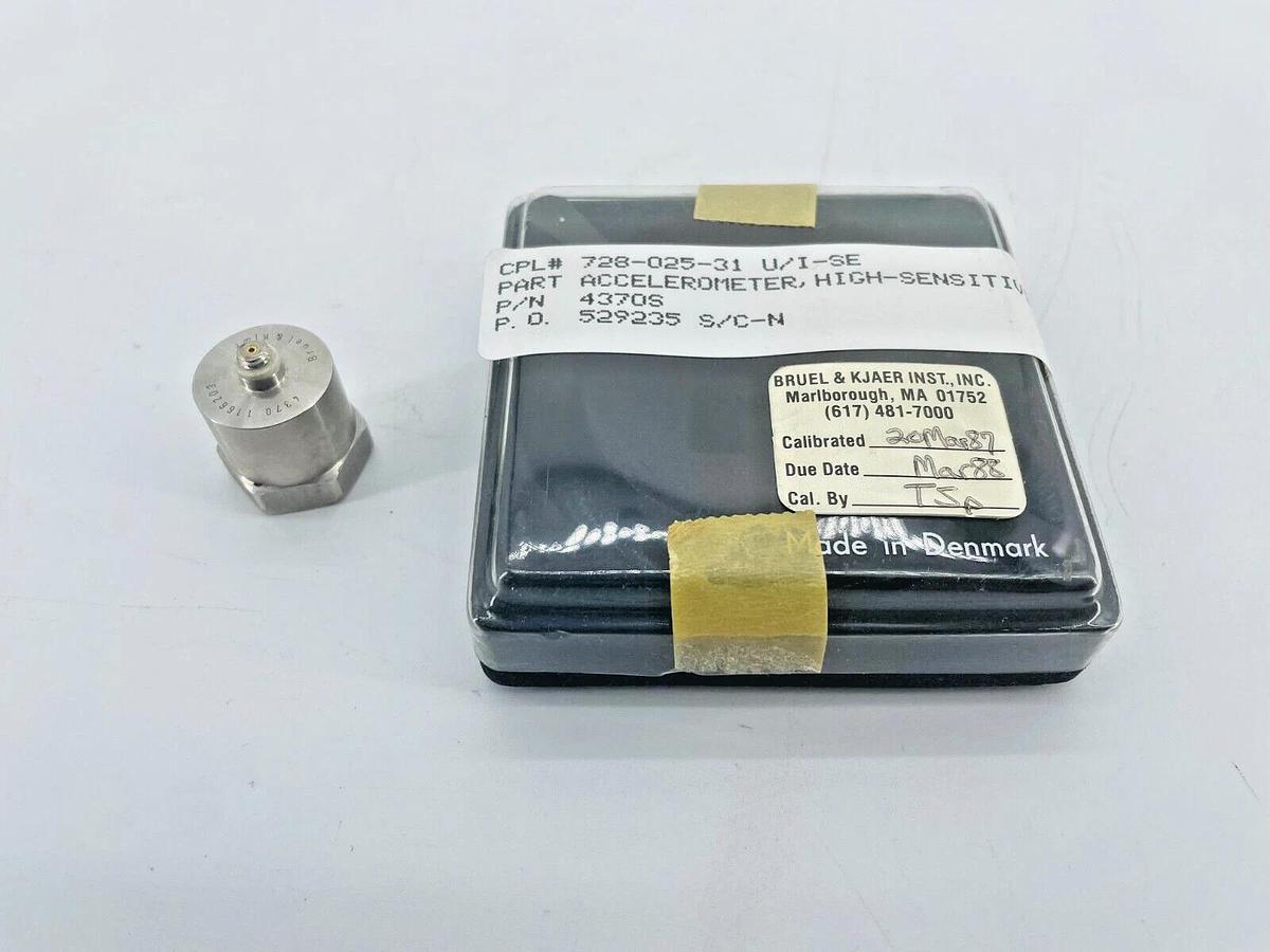 Used Bruel & Kjaer 4370 Accelerometer Top Connector No Cable