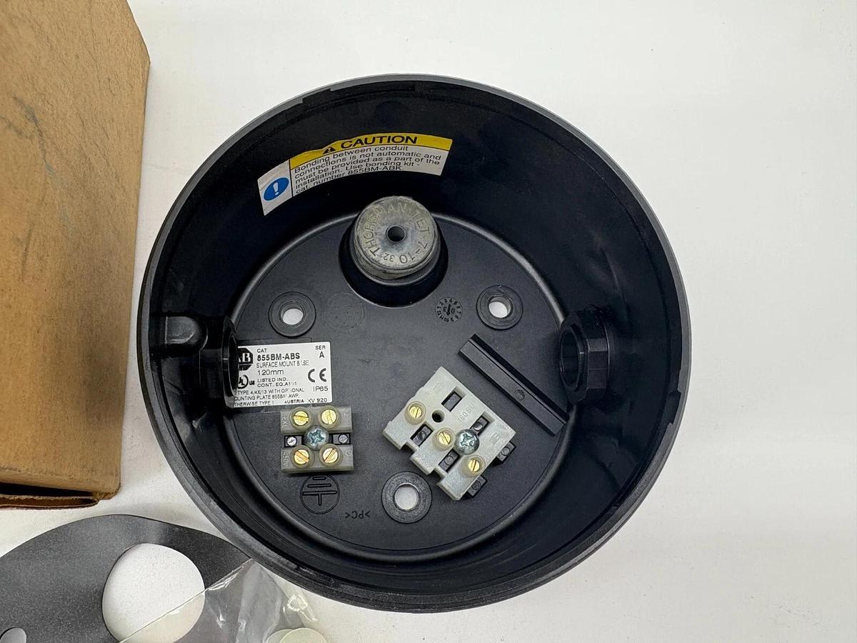 New Allen Bradley 855BM-ABS Ser. A Surface Mount Base 120mm Beacon Base