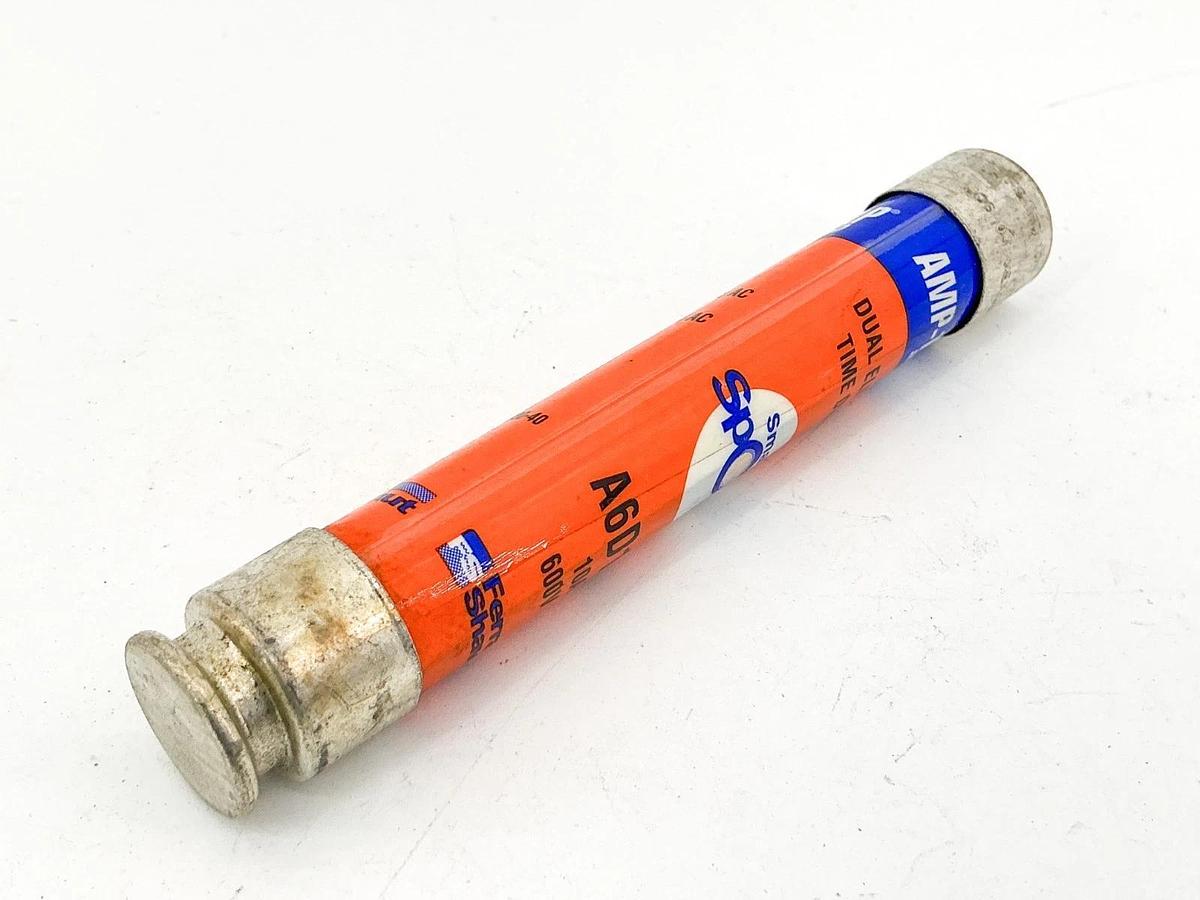 New Ferraz Shawmut A6D10R Duel Element Time Delay Fuse 10A 600V Class RK1