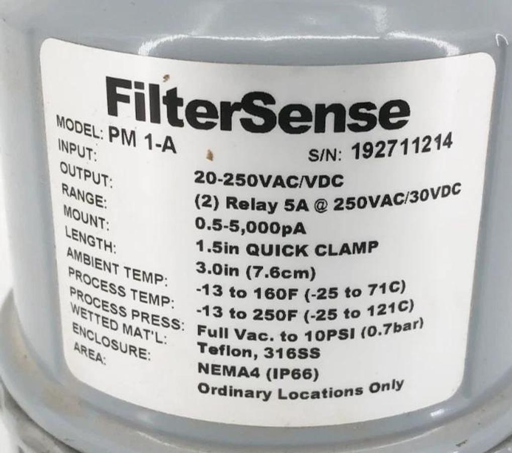 New FilterSense DynaCharge PM 1-A Particulate Monitor FW Rev. 2.11 - No Box