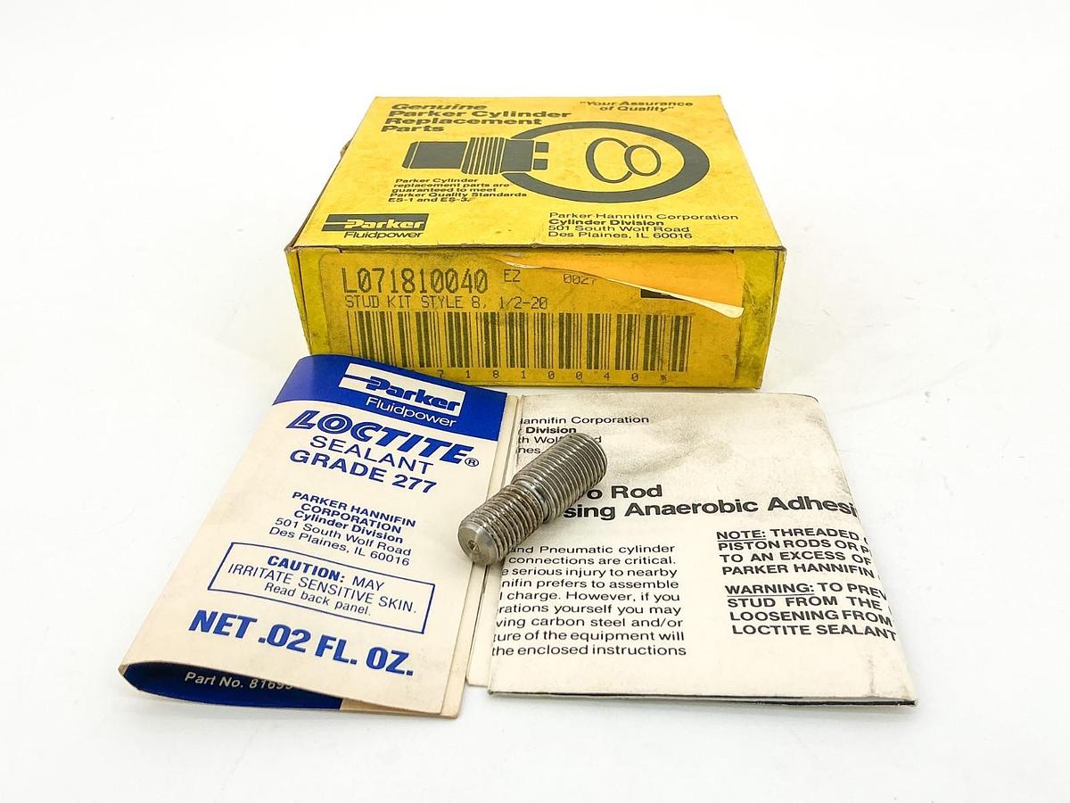 New Parker L071810040 Stud Kit Style 8 1/2 -20