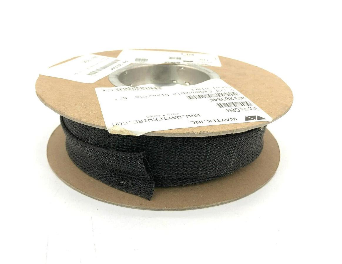 New Waytek 20304K Braided Insulation Sleeve 50FT., 31.8mm, 1/-1/4" Black