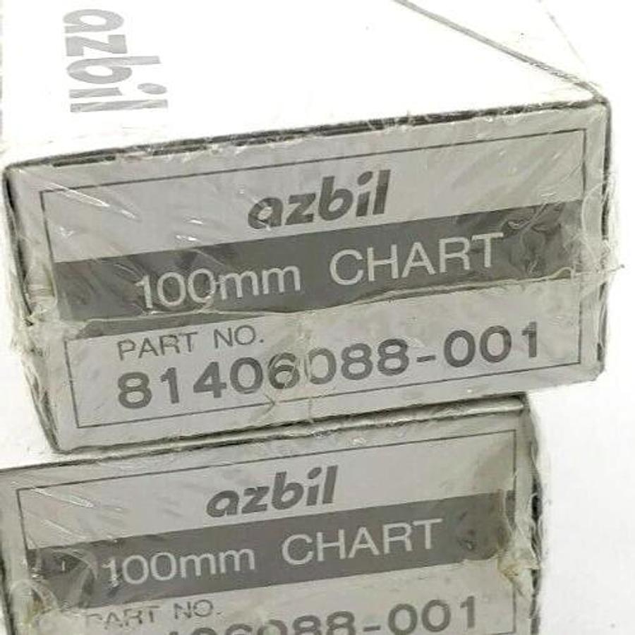 Lot of 2 New Azbil 81406088-001 100mm Charts