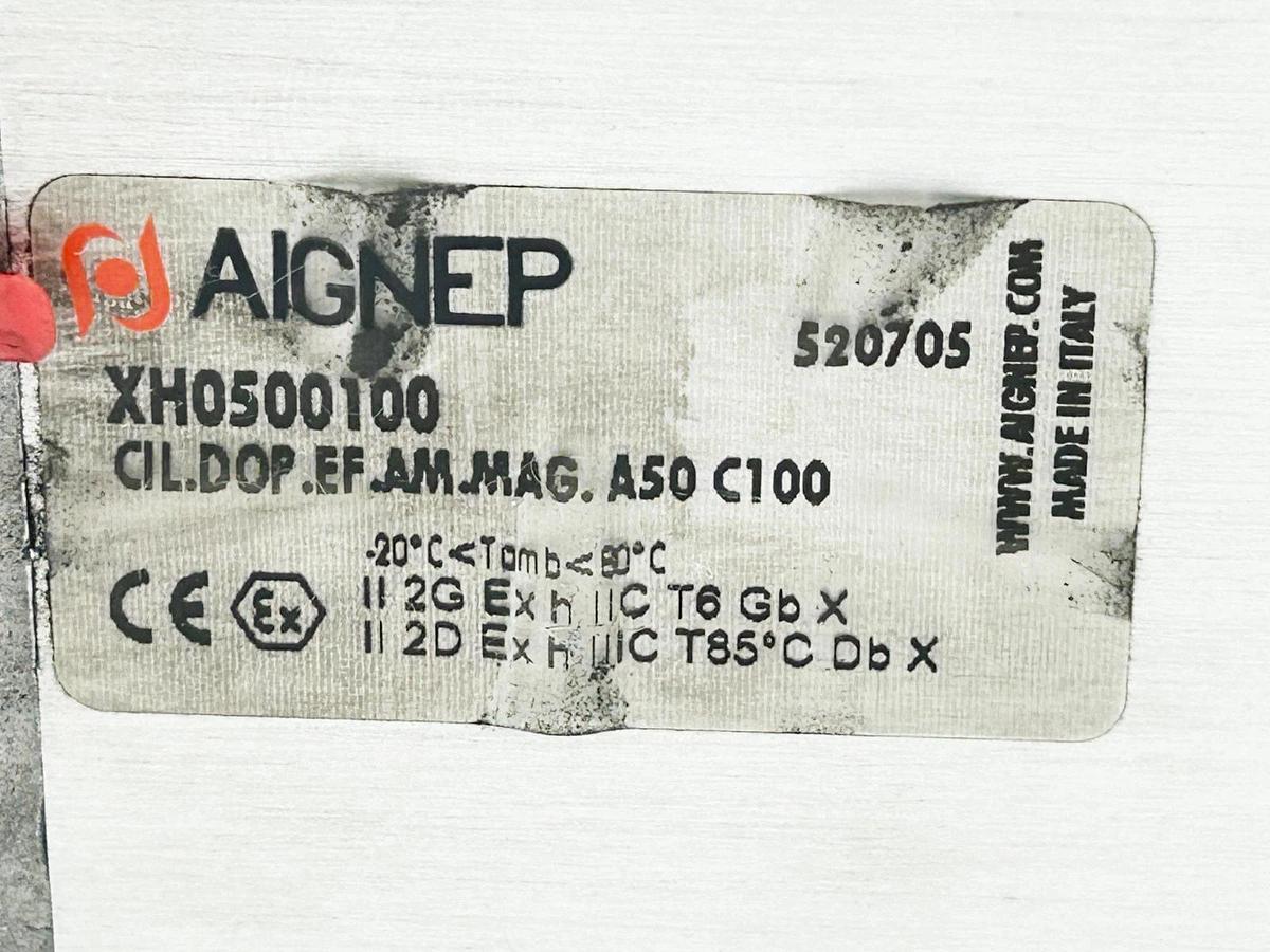 New Aignep XH0500100 Pneumatic Cylinder Double Acting 50MM Bore 100MM Stroke- No