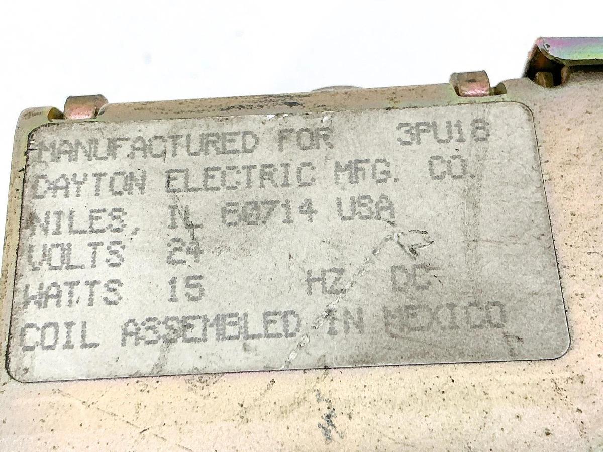 Used Dayton 3PU18 Solenoid Coil 24V 15W