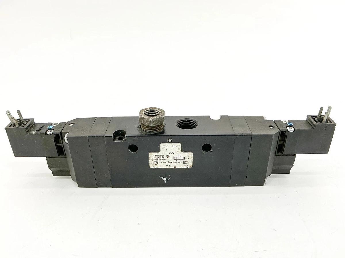 Used Parker B652BB549A Solenoid Valve 150PSI 24VDC 1.2W