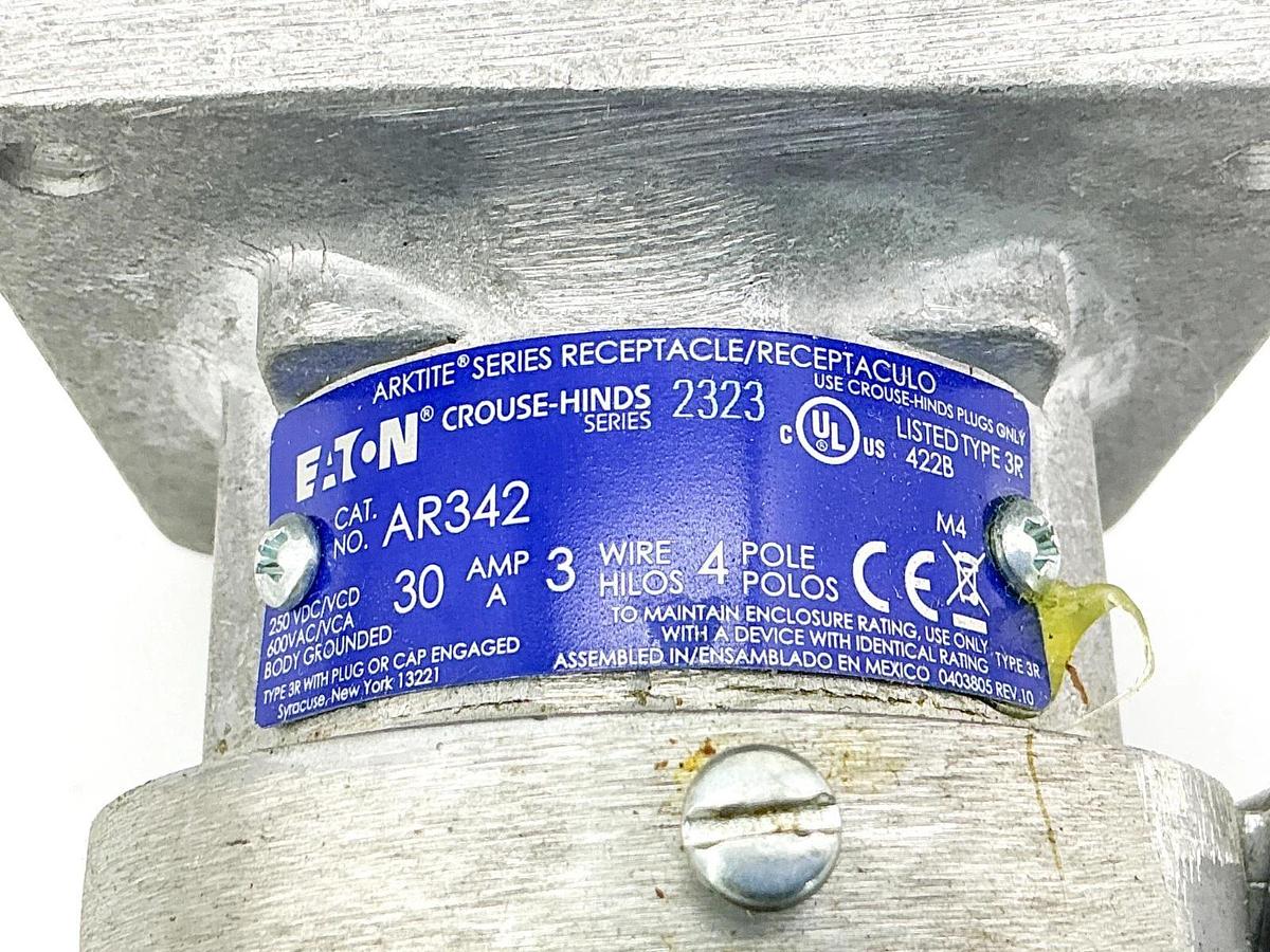 New Eaton Crouse-Hinds AR342 M4 Receptacle Body 4P 250/600V 30A