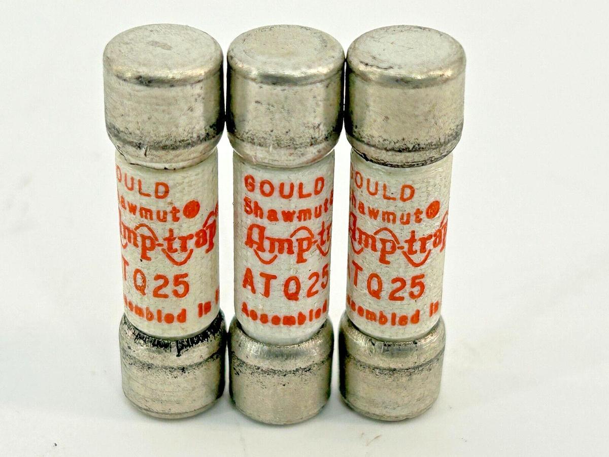 New Lot of 3 Ferraz Shawmut ATQ25 Time Delay Fuse 25A 500V