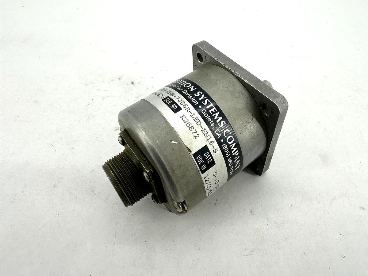 Used BEI H25D-SS-400-ABZ-7406R-LED-EM16-S Encoder 7 Pin