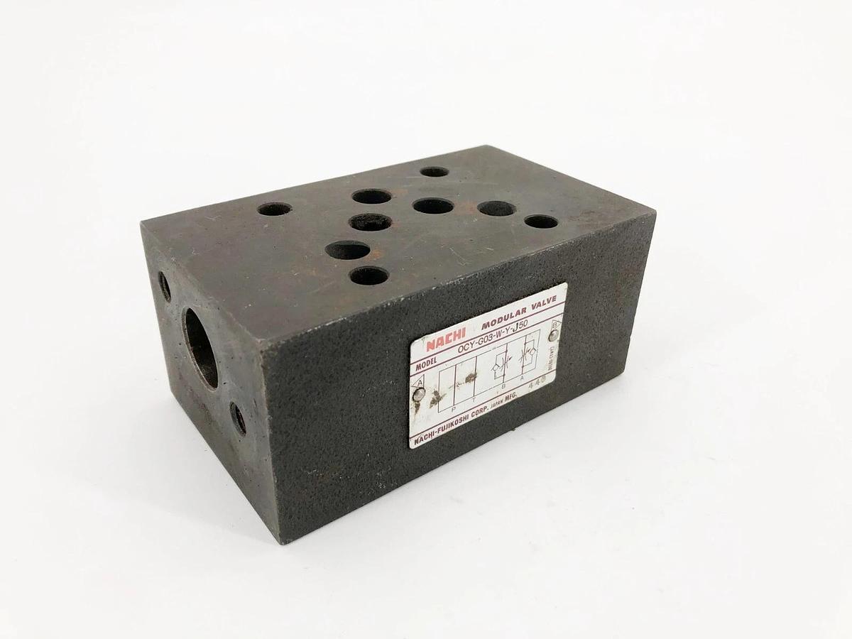 Used Nachi OCY-G03-W-Y-J50 Modular Valve Mfg. 440 (Missing Parts)