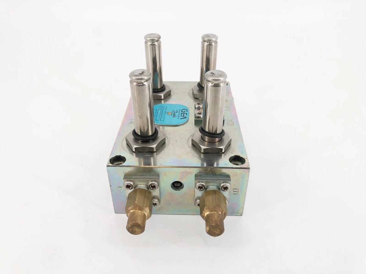 New GEA Danfoss 627500077 4-Way Valve Block 2.65mm Seat w/ Orifice