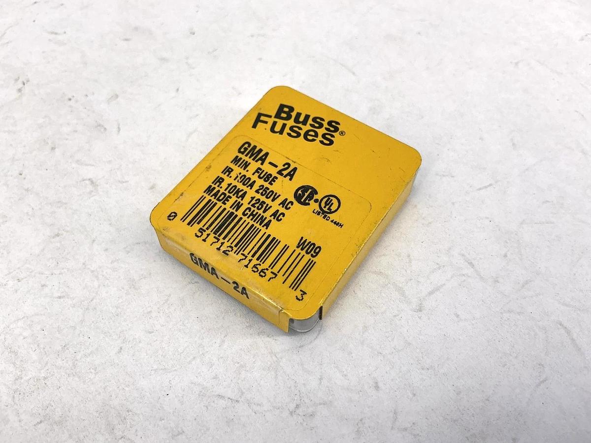 Lot of 12 New Bussmann GMA-2A Glass Mini Fuses 2A 250V