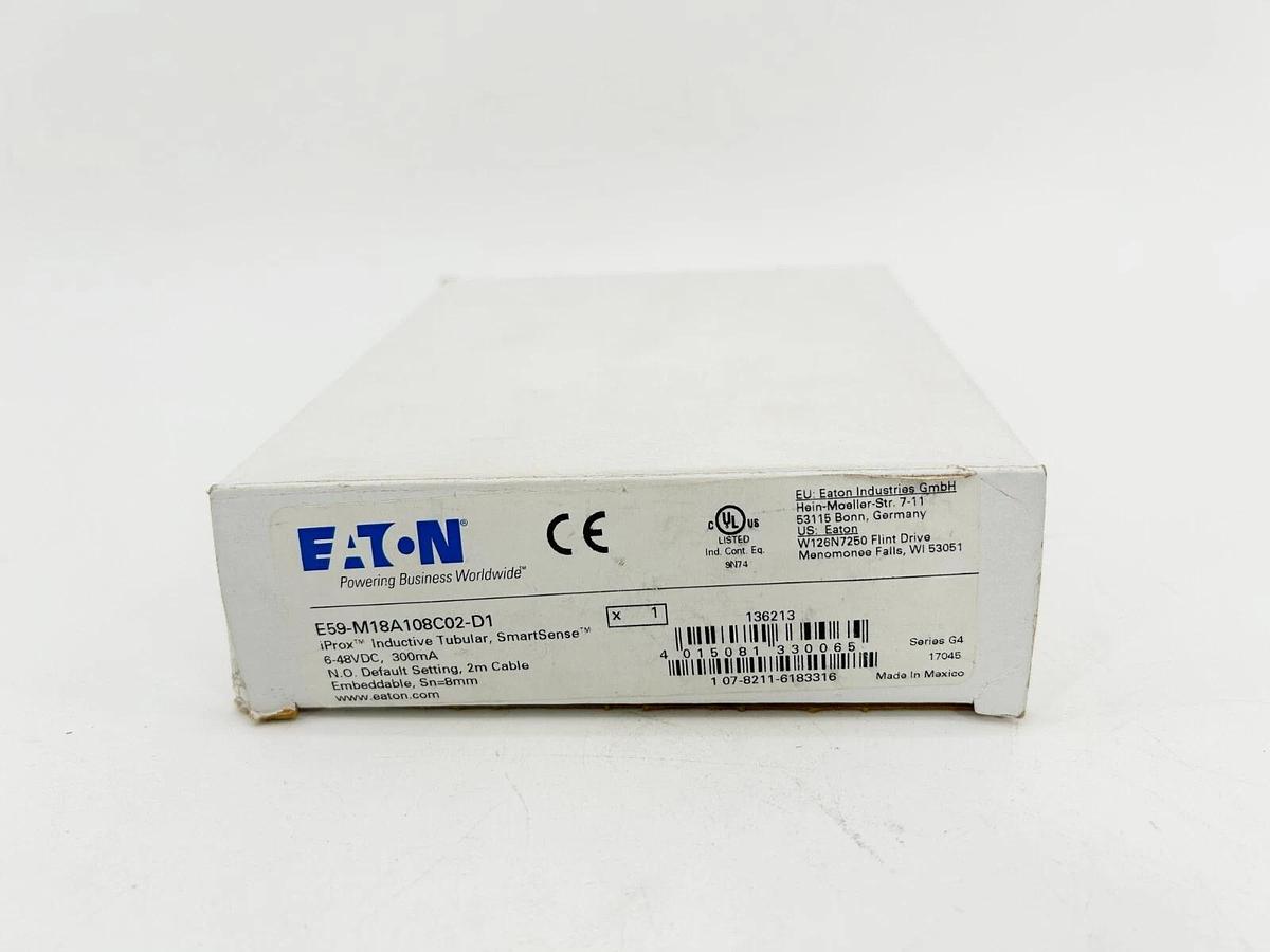 New Eaton E59-M18A108C02-D1 Inductive Proximity Sensor 6-48VDC 300MA