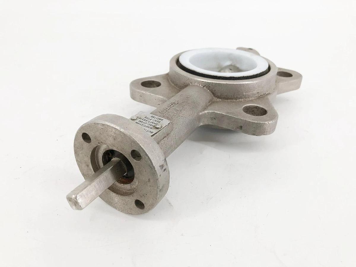 New 2-1/2" Butterfly Valve Disc/ Body: CF8M Shaft: SS316 DN65 - No Box