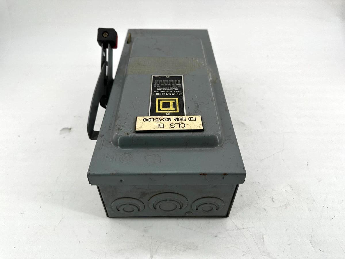 Used Square D H20F5791 Fusable Safety Disconnect 30A 600V 3P