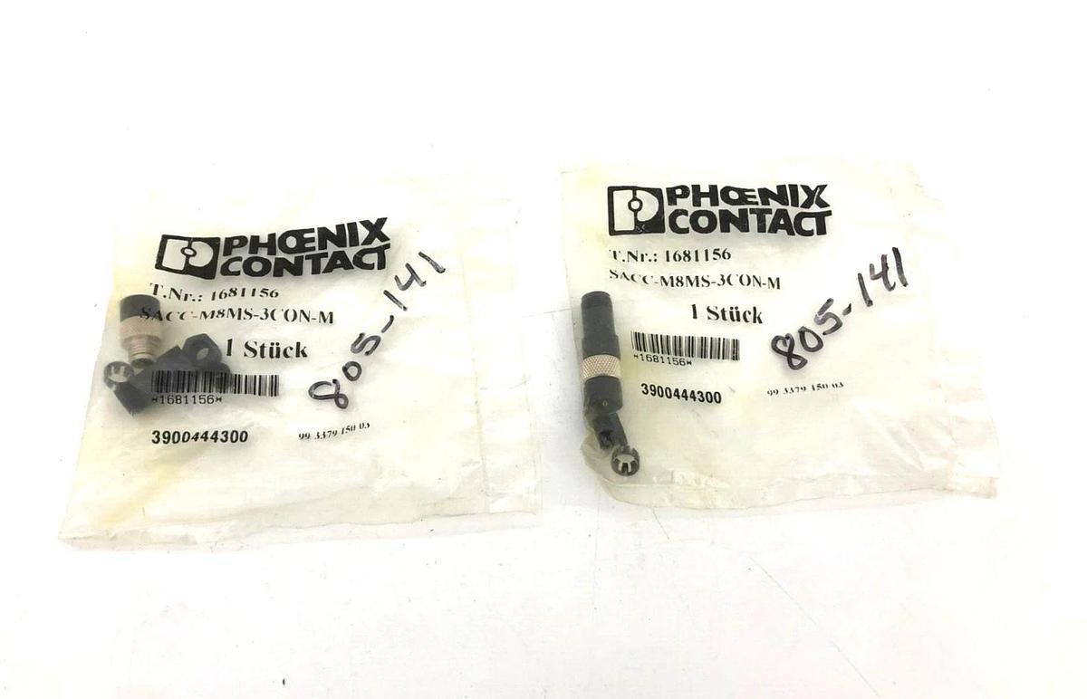 Lot of 2 New Phoenix Contact 1681156 Connectors, Universal, 3-position
