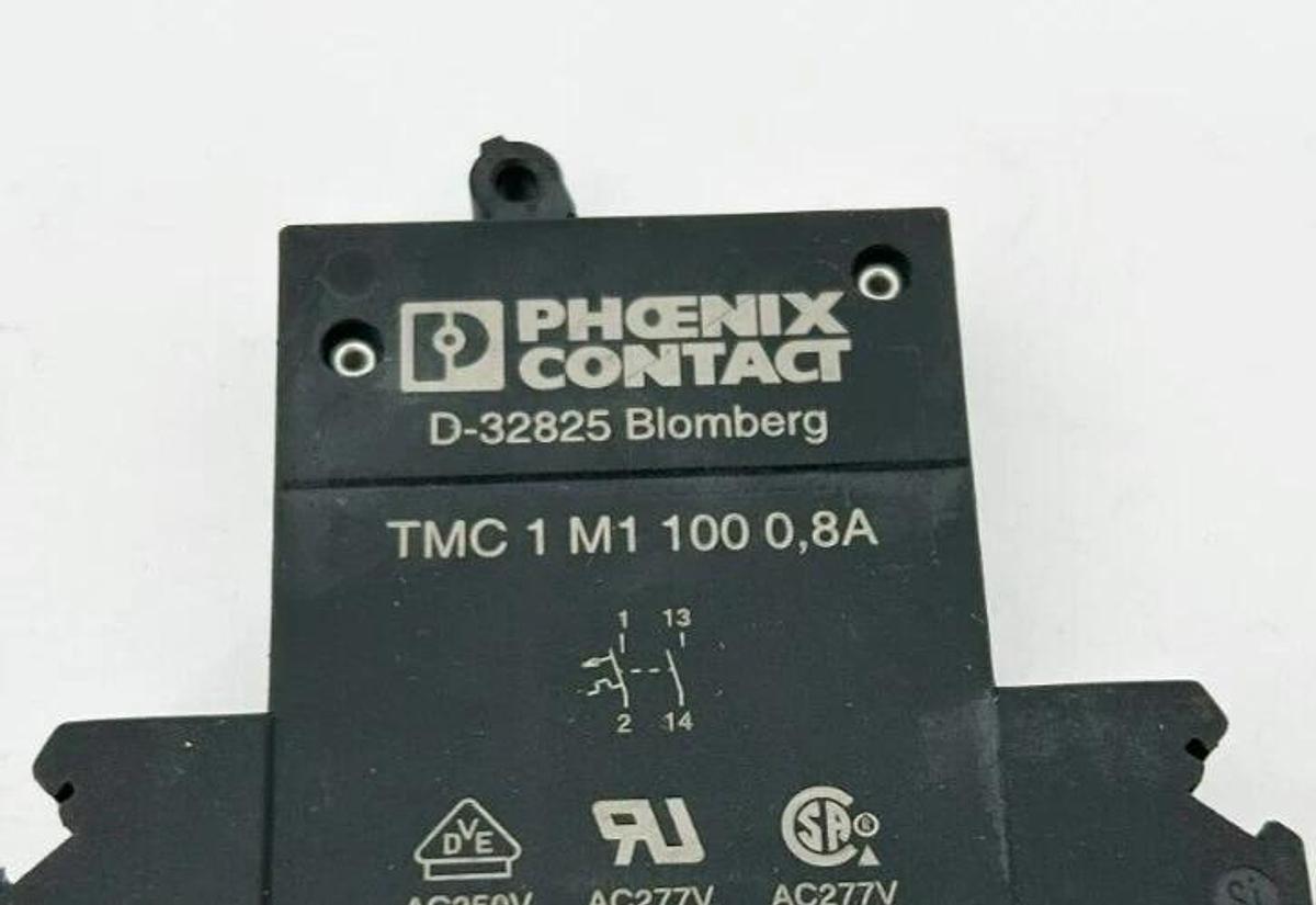 New Phoenix Contact TMC-1-M1-100-0,8A Thermomagnetic Device Circuit Breaker