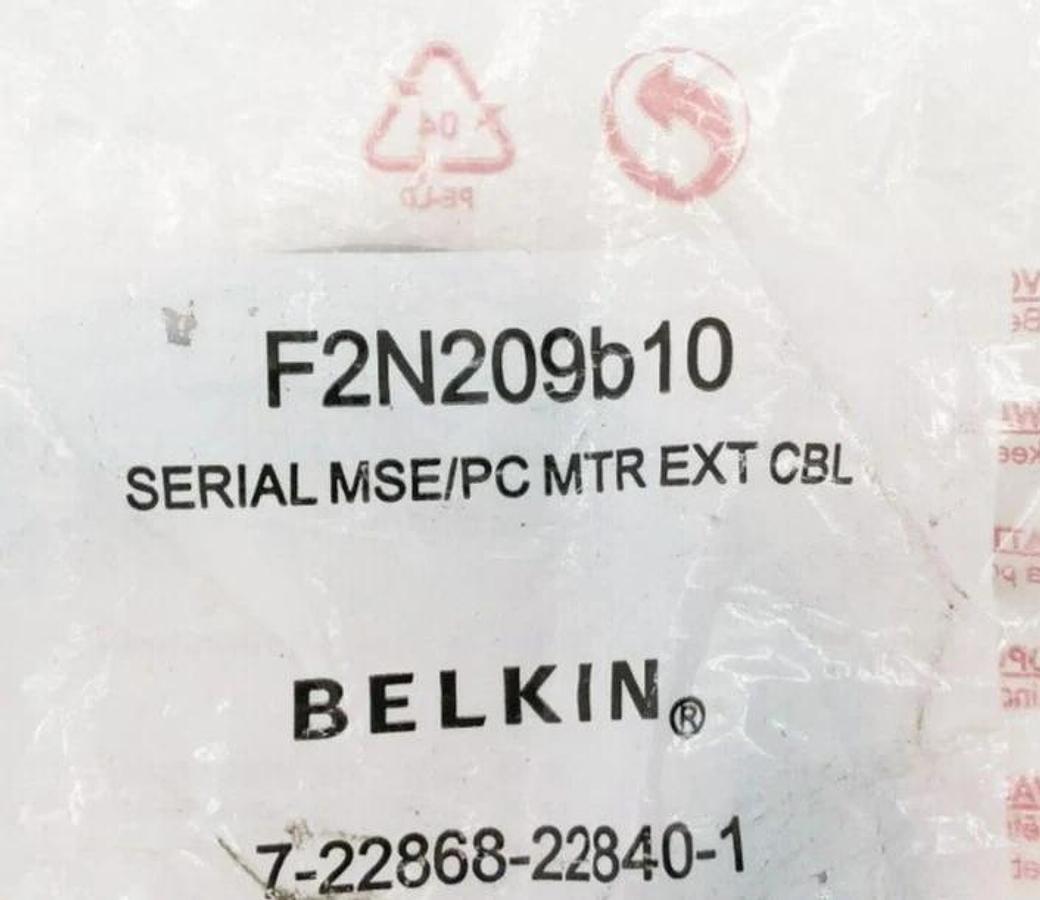 Lot of 3 New Belkin F2N209b10 Serial MSE/PC Extension Cables