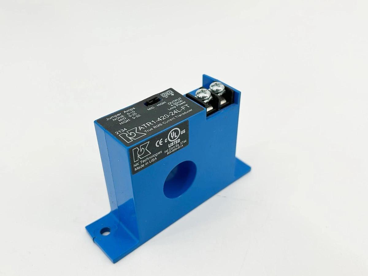 Used NK Technologies ATR1-420-24L-FT Current Transducer ATR Series 25VFC 20MA 50A