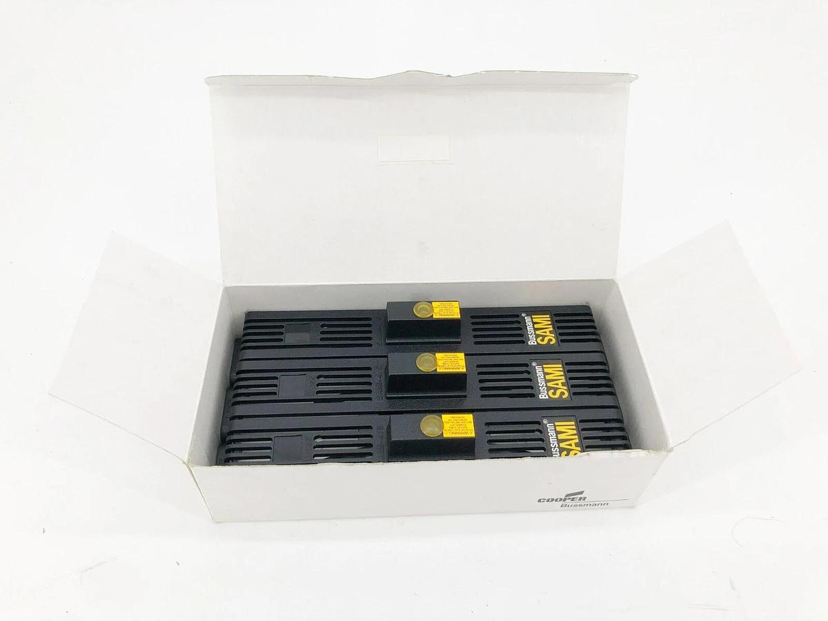 Lot of 3 New Bussmann SAMI-5I Indicating Fuse Covers 600V 35-60 H