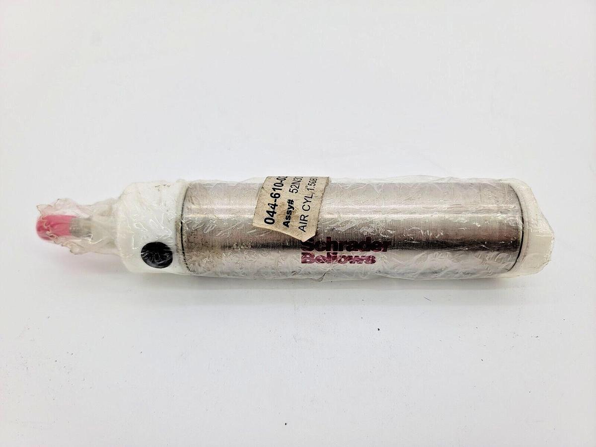 New Schrader Bellows 044-610-02725 Air Cylinder 1.5" Bore 4" Stroke Delrin Caps