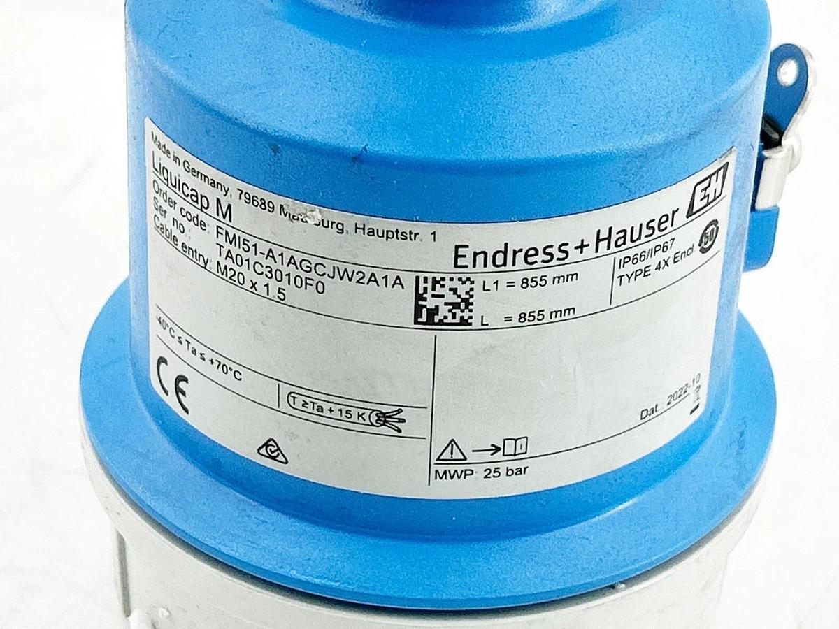 New Endress + Hauser FMI51-A1AGCJW2A1A LIQUICAP M Pneumatic Control 575MM