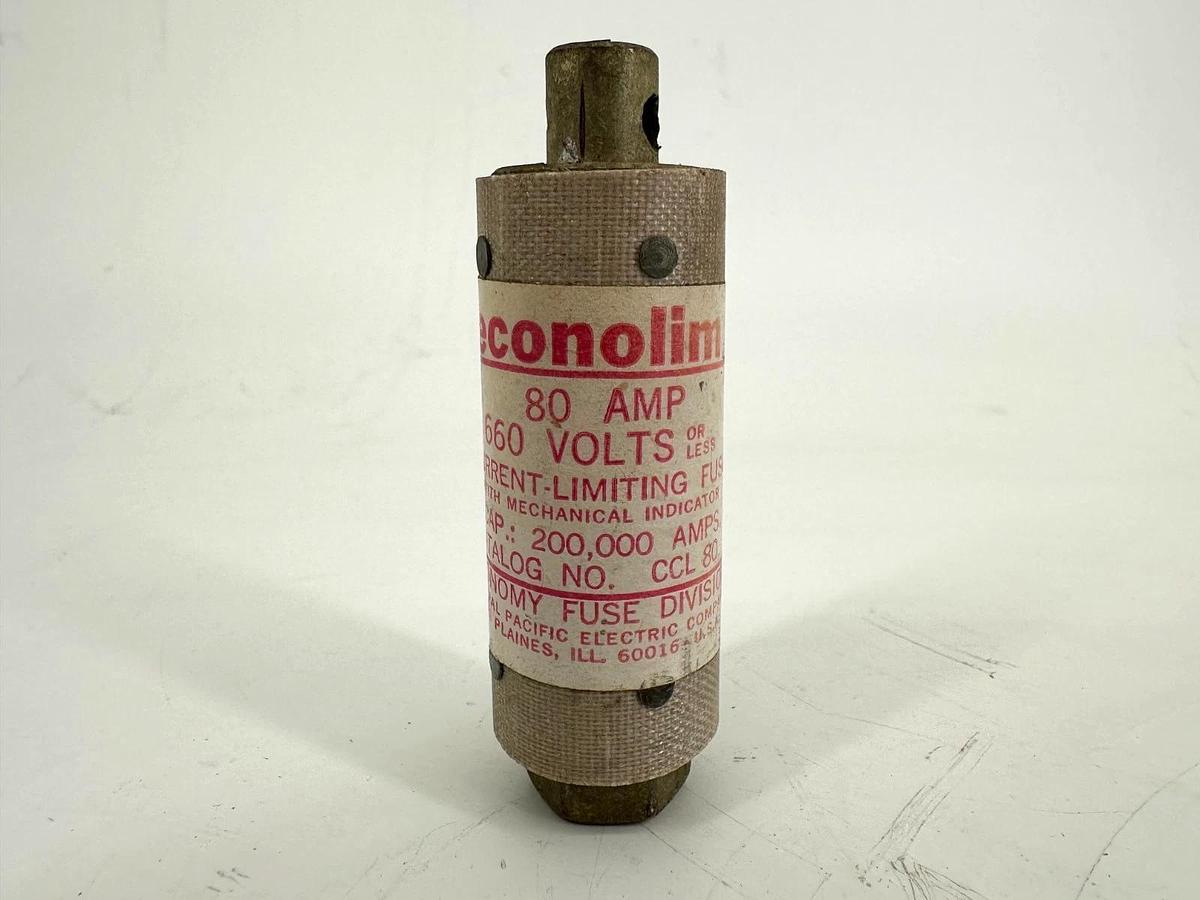 Used Econolim CCL-80 Current-Limit Fuse with Mechanical Indicator 80A 660V