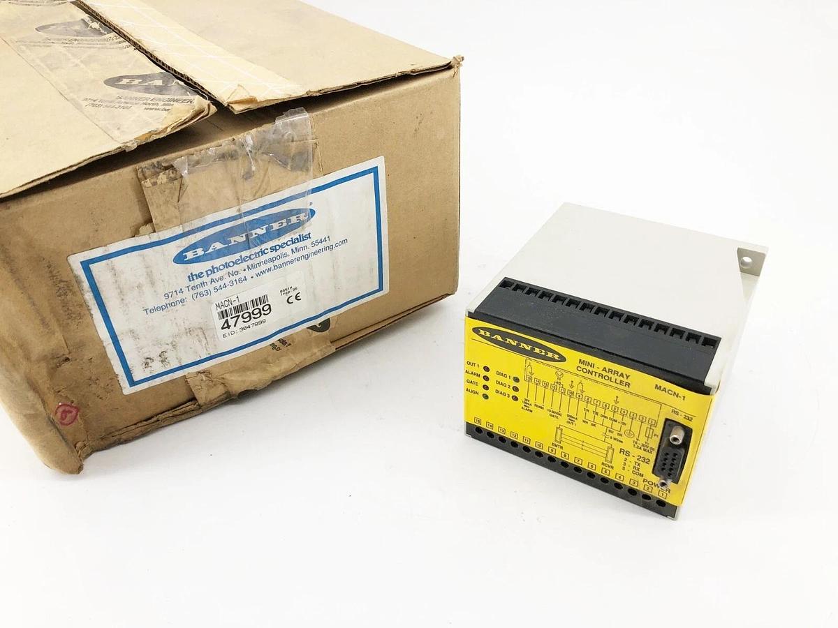 New Banner Engineering MACN-1 Mini-Array Controller 16-30VDC 47999