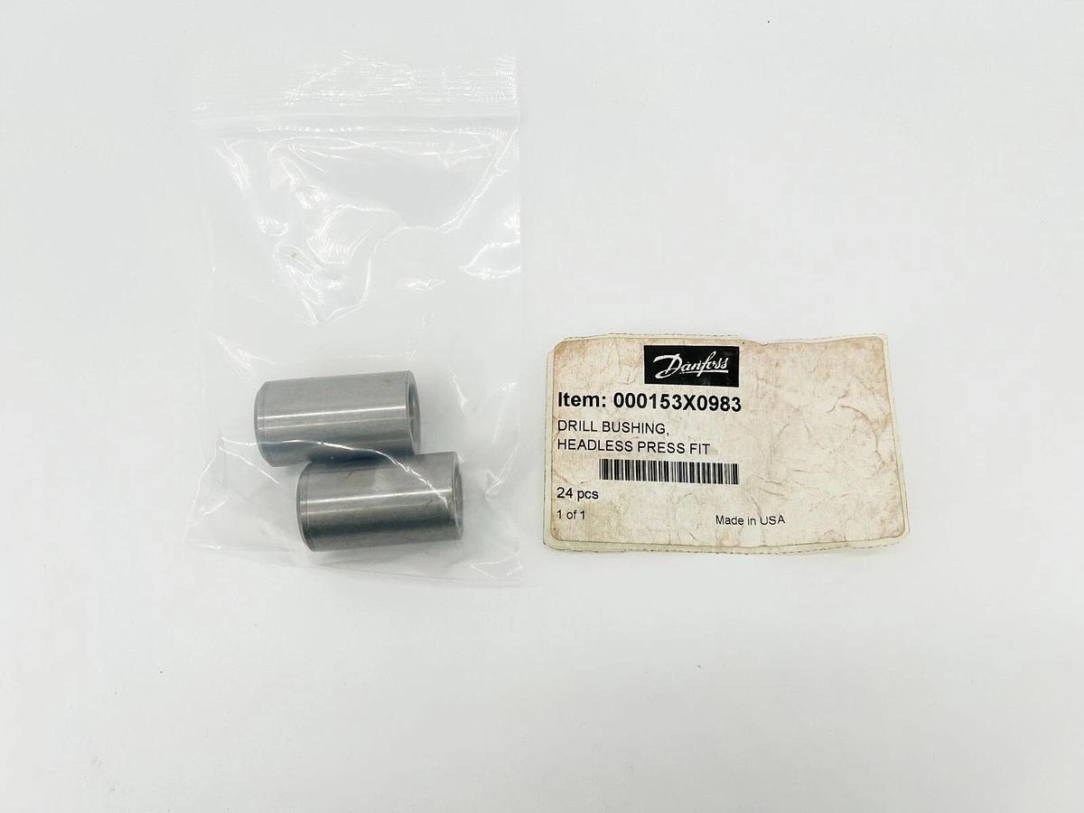 New Lot of 2 Danfoss 000153X0983 Drill Bushing Headless Press Fit
