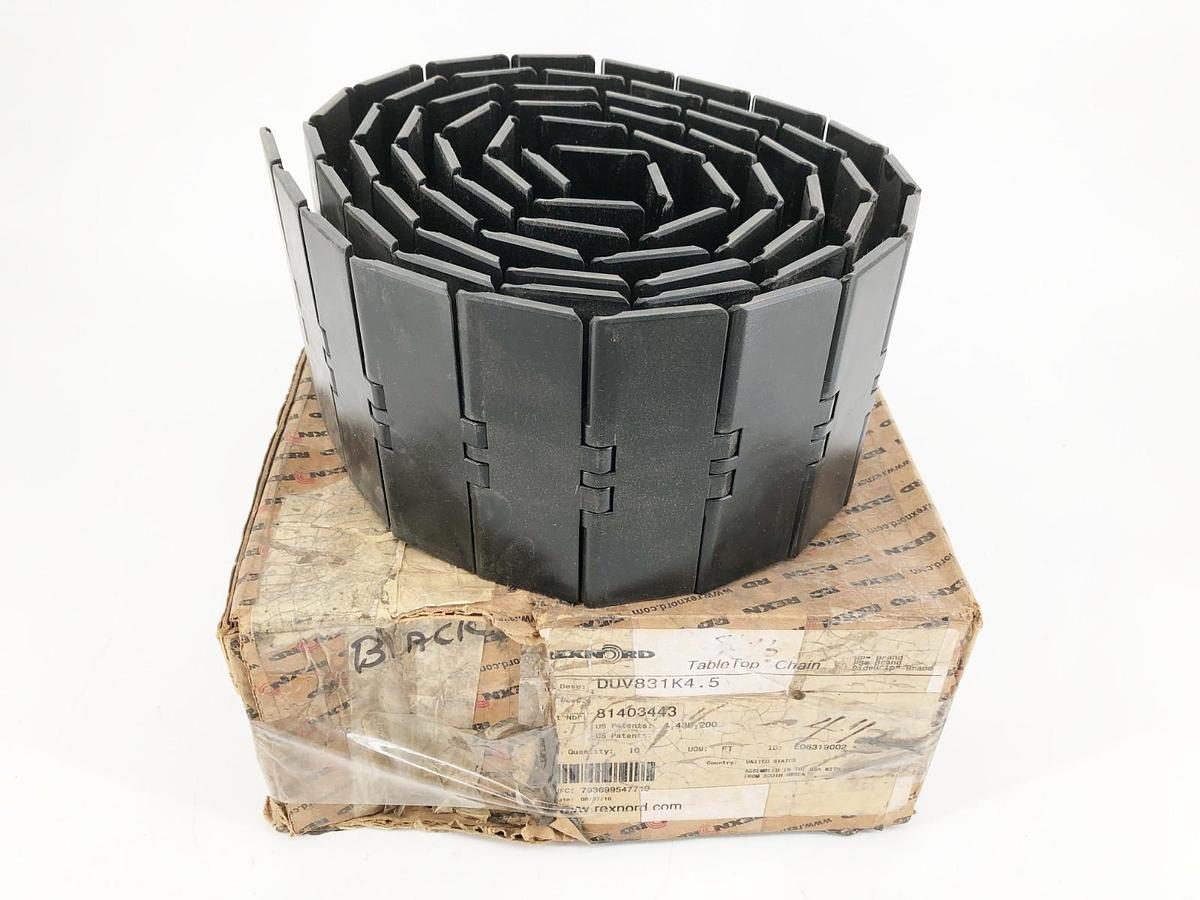 New Rexnord DUV831K-4.5 TableTop Chain 81403443 10 FT
