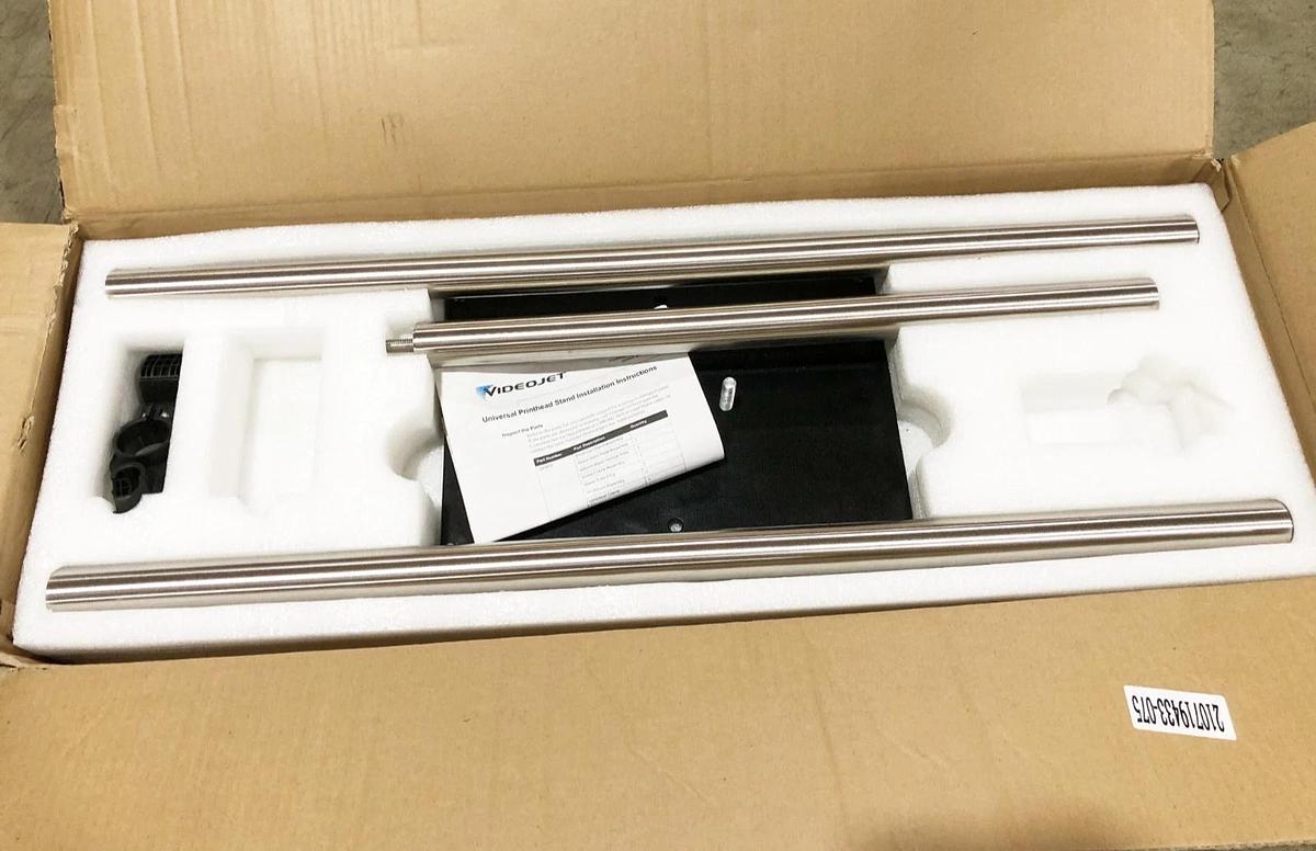New Videojet 393433 CIJ Print Head Stand Assembly - Missing 2 Clamps