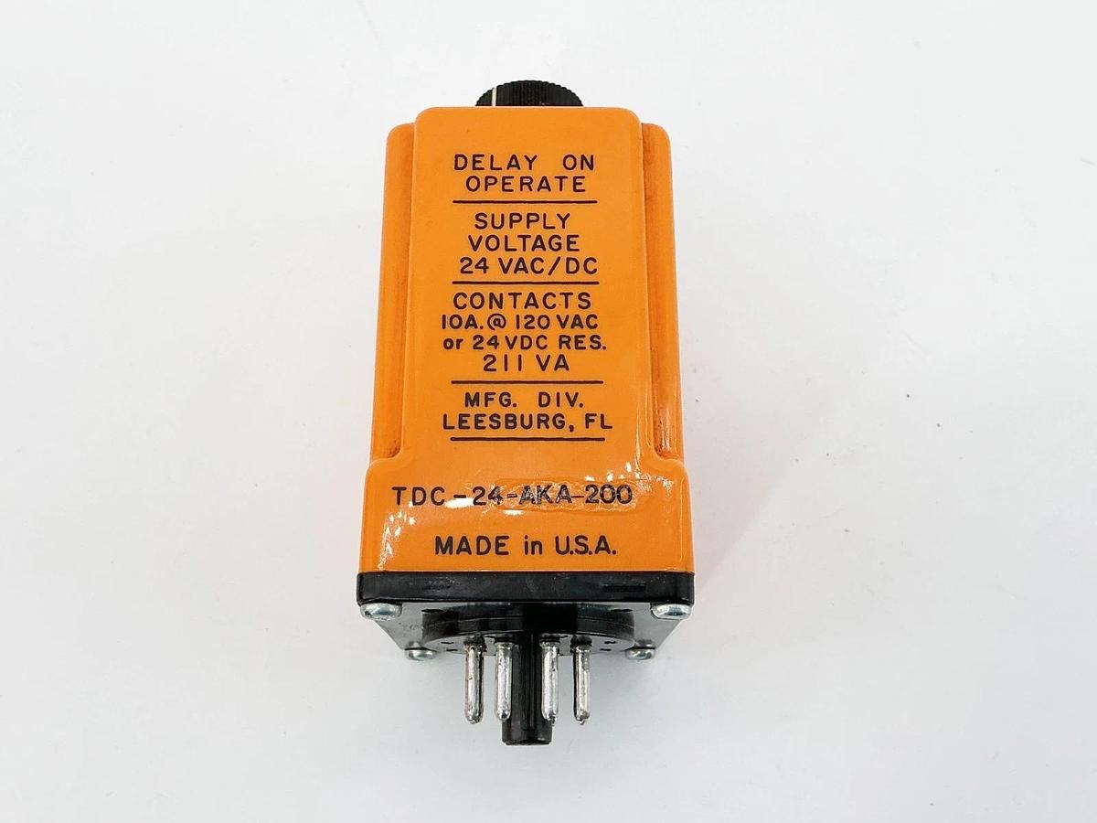 New Diversified Electronics TDC-24-AKA-200 Time Delay Relay 24V 10A 211VA 0-200