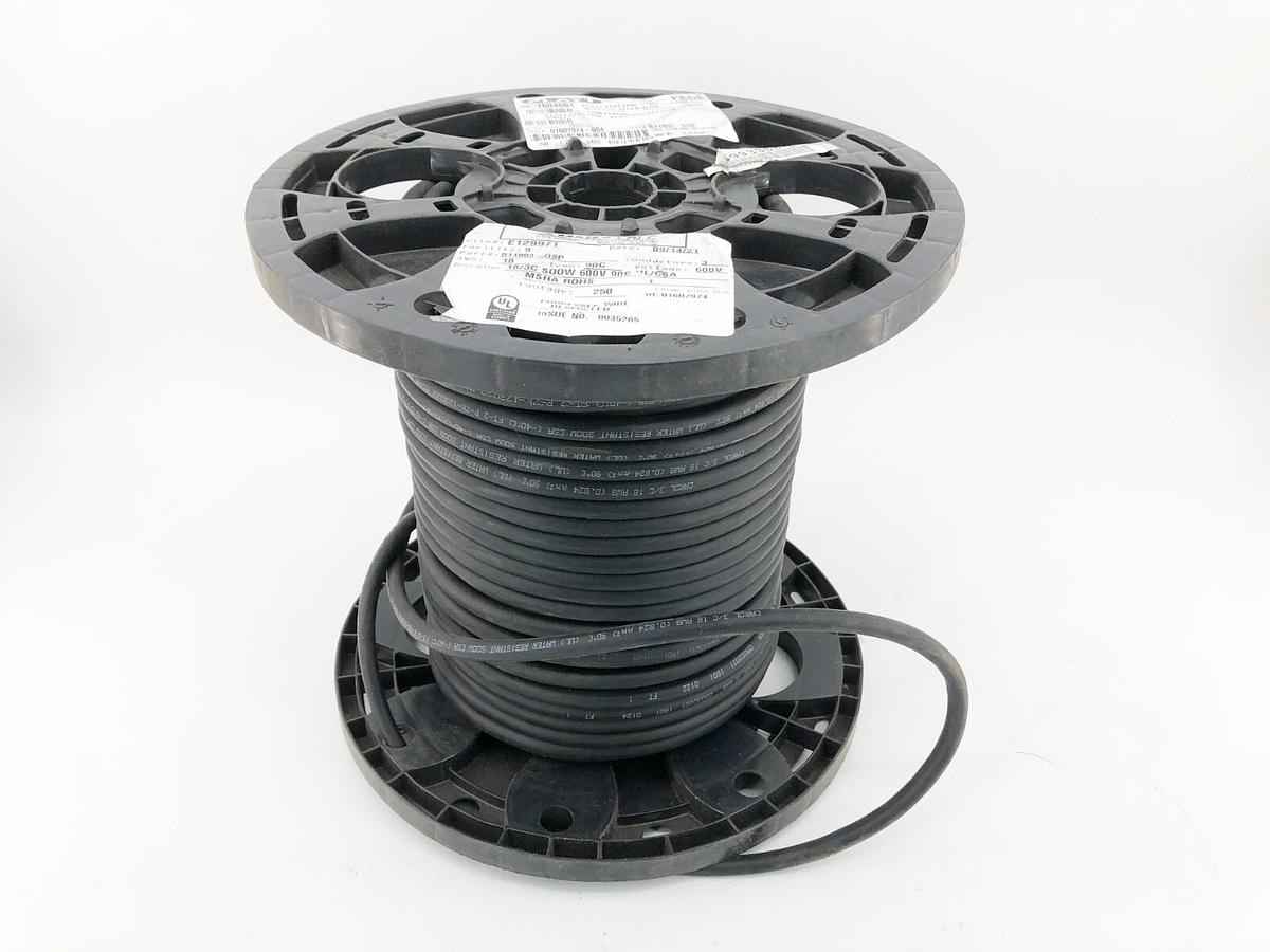 New Omni Cable B11803-DSP Power Cord 18/3C SOOW 600V 90C 14LB. Reel