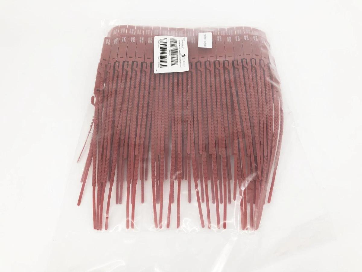 Bag of 100 New Detectamet 847M-1032-P03-X11 Red Security Seals 200mm