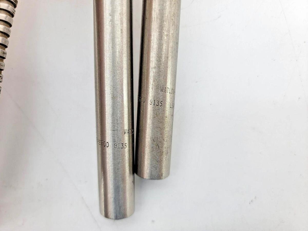 Used Lot of 2 Watlow 9135 Firerod Cartridge Heaters 500W 480V 9"L .625" Dia