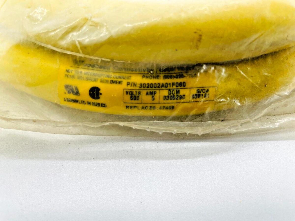 New Woodhead 302002A01F060 12P Male Straight PVC Cord 6ft 47409