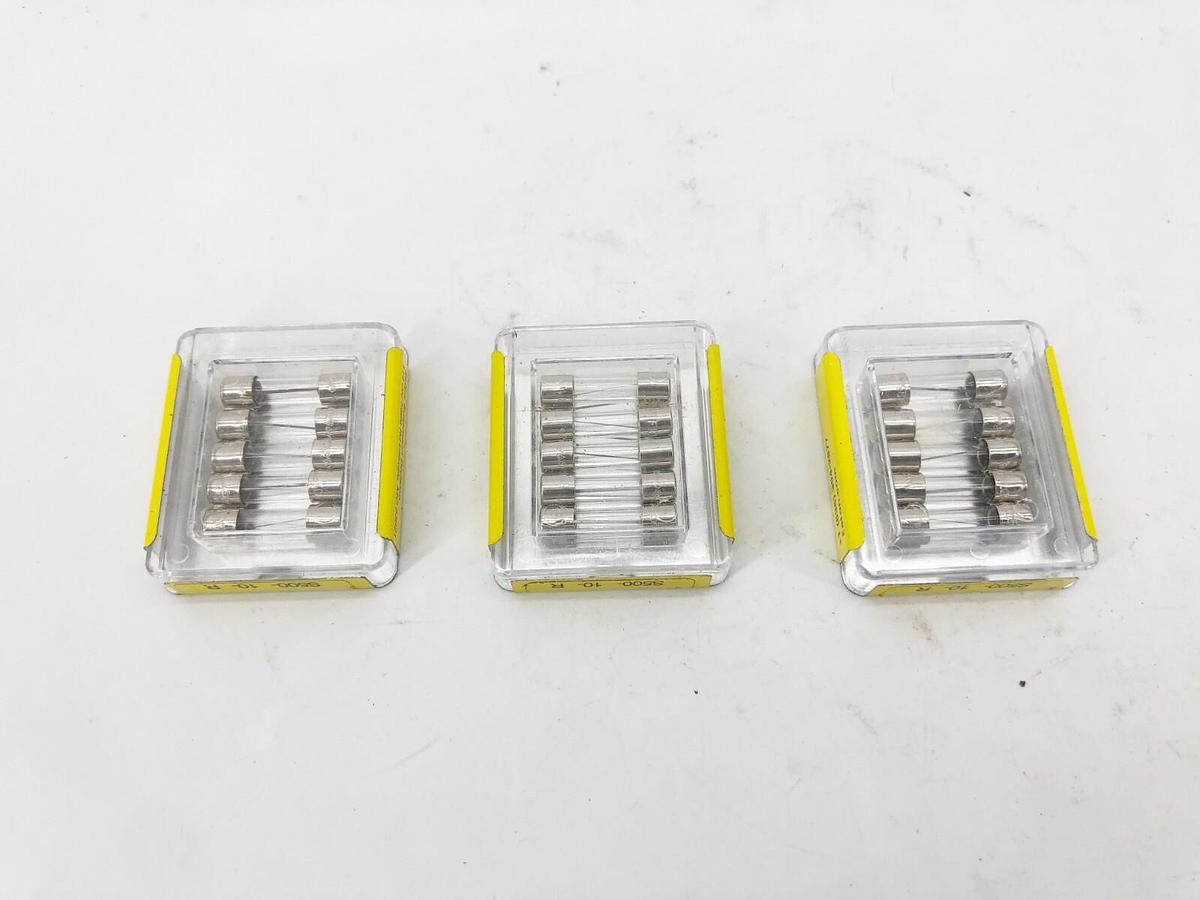 Lot of 15 New Eaton Bussmann S500-10-R Cartridge Fuses 10A 5x20mm