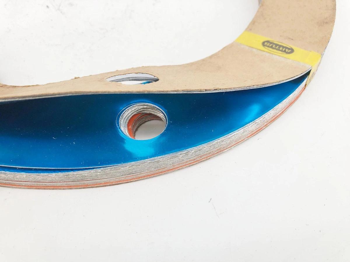 New Artus Shim Set Aluminum Blue Silver Orange 4-Hole 13" OD 9-1/4" ID - No Box